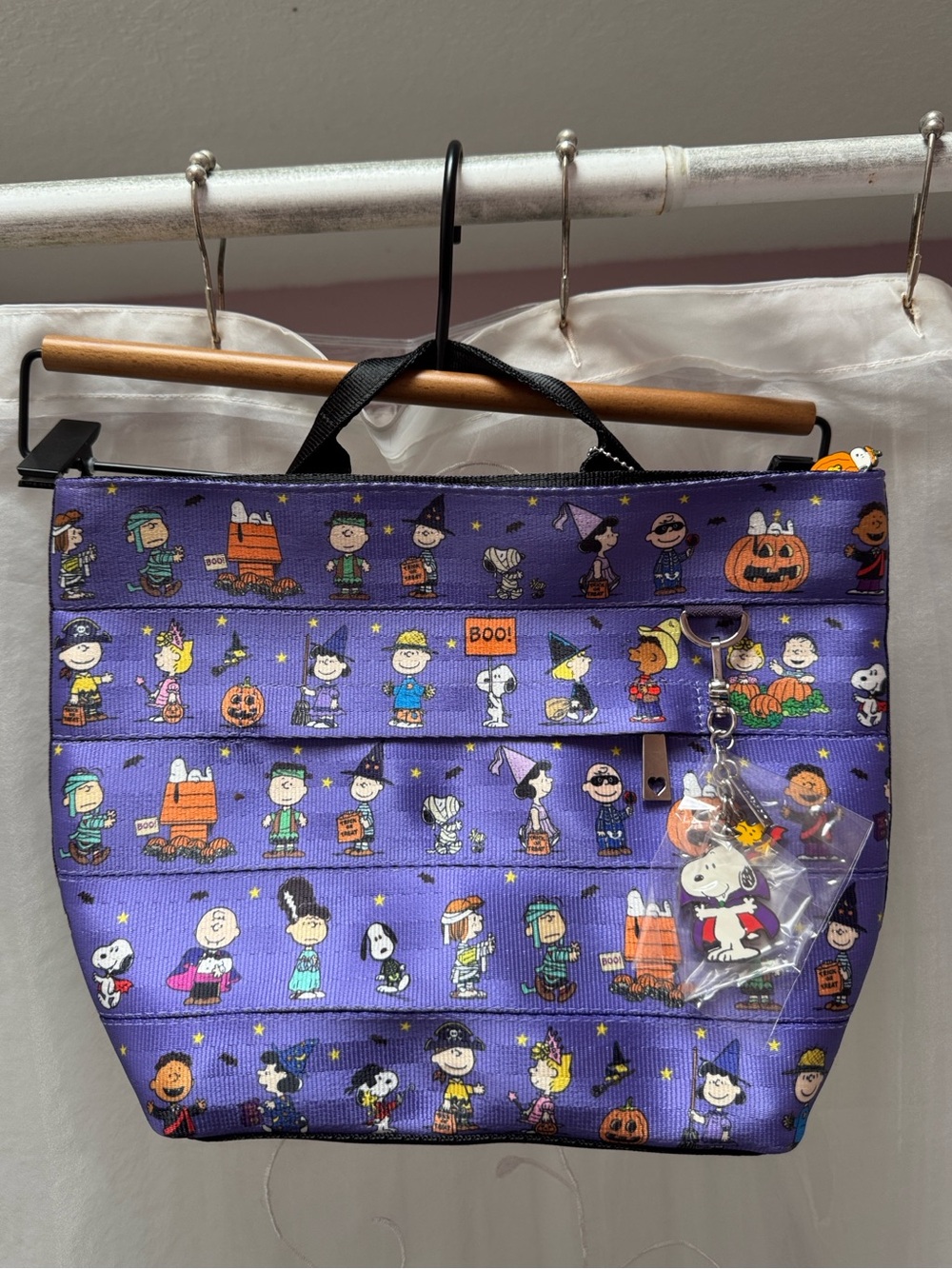 Harvey’s Peanuts Halloween Backpack in Purple (NWT)